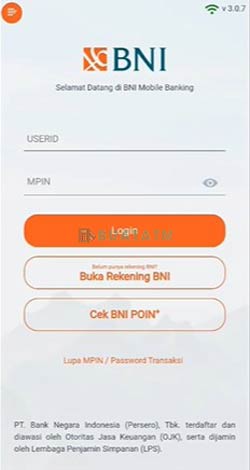 Login BNI Mobile