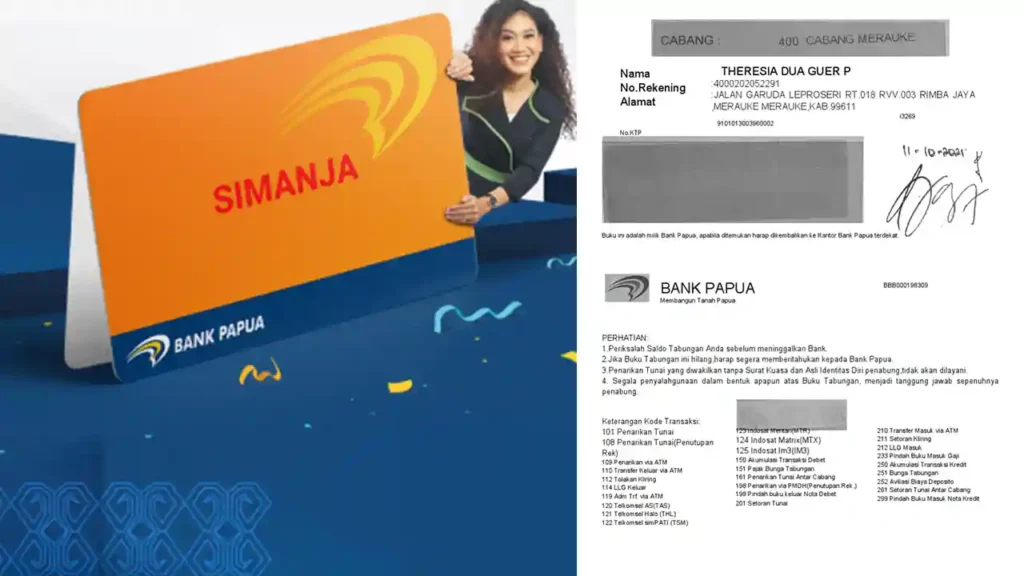 Contoh Nomor Rekening Bank Papua